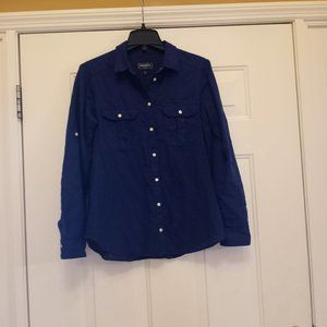 Express Original Navy Blue Button Down | Size S